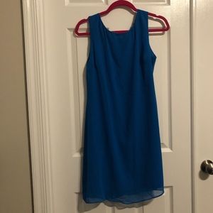 Indigo Blue Tank Top Chiffon Shift Dress